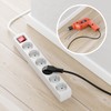 deleyCON 6-Way Power Strip with Flat Plug & On/Off Switch,