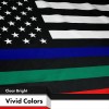 G128 Thin Blue Green & Red Line American Flag 150D