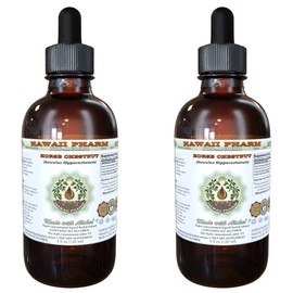 Horse Chestnut Alcohol-Free Liquid Extract, Organic Horse Chestnut (Aesculus hippocastanum) Dried Nut Glycerite Hawaii Pharm Natural Herbal Supplement 2x2 oz