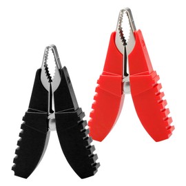 GLADFRESIT 2PCS Crocodile Clips, Butterfly, Insulative Safe PVC Protective Alligator Clips for Electric Testing in Cars(Red&Black)