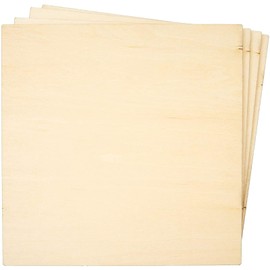 Bright Creations 8-Pack Square Basswood Plywood Thin Sheets for Wood Burning, 6 Inches