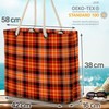 VOID Patterned Plaid Checked Red Yellow Beach Bag Shopper 58