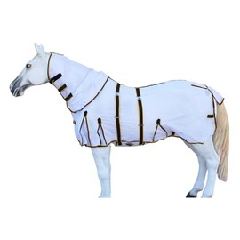 CHALLENGER 74" Horse Light Scrim Summer Spring Airflow Mesh Flysheet Neck White 73152