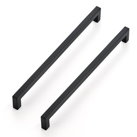 Ravinte 20 Pack 11-5/16 Inch Kitchen Square Cabinet Handles Matte Black Cabinet Pulls Black Drawer Pulls Kitchen Cabinet Hardware Kitchen Handles