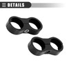 Motoforti Universal AN12 24mm Hose Separator Clamp,Aluminum Alloy, Black, 4pcs