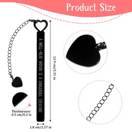 Funny Bookmarks for Book Lovers, Cute Bookmarks for Women, Writers, Booklovers, Black Book Marks for Reading, Dark Romance Funny Reading Gift for Girls, Teacher, Men, Best Friend, Bookworm, Student