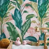 Envy Leaf It Out Sunrise Removable Wallpaper Pink