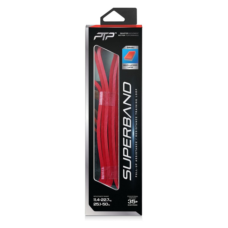 PTP Unisex - Adult Superband 4035792 Fitness Band, Red, 1