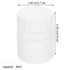 Healeved Empty Plastic Pill Bottles, 30ml White Solid Powder Capsules