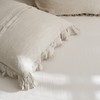 Simple&Opulence 100% Linen Stone Washed Euro Sham with Ruffle 26x26