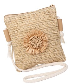 Iridsmole Straw Bag for Women, Weave Handmade Bohemian Crossbody Bag, Summer Beach Bags for Ladies Summer Beach Holiday Travel