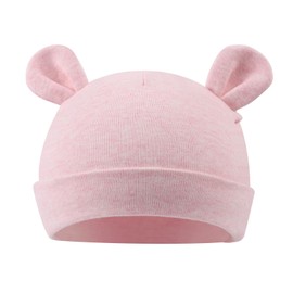 JANGANNSA Cotton Newborn Baby Boys Hat Cute Infant Toddler Baby Beanie for Girls Newborn Hospital Hat Spring Autumn (Bear(White+Orangepink+Purple+Gray), 0-6M)
