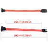 Security-01 2-Pack Red 90 Degree Right-Angle 6.0 Gbps SATA III