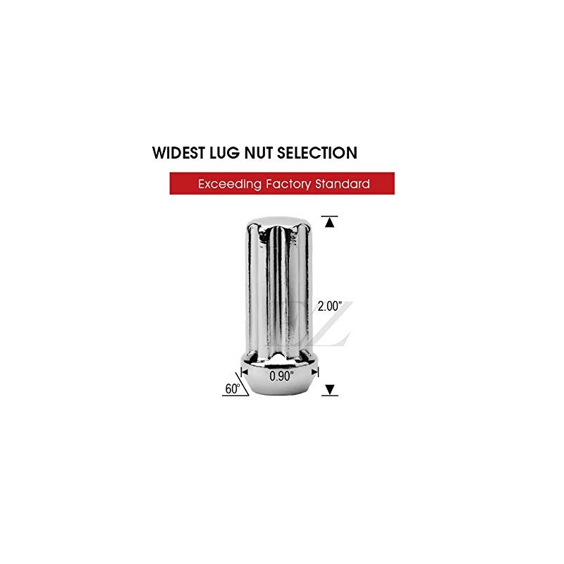 20 Chrome Duplex Spline Drive Acorn 12x1.5 Lug Nut Kit