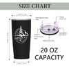 Compass Mountain Stainless Steel Mug 20oz, Vacuum Insulated Cup