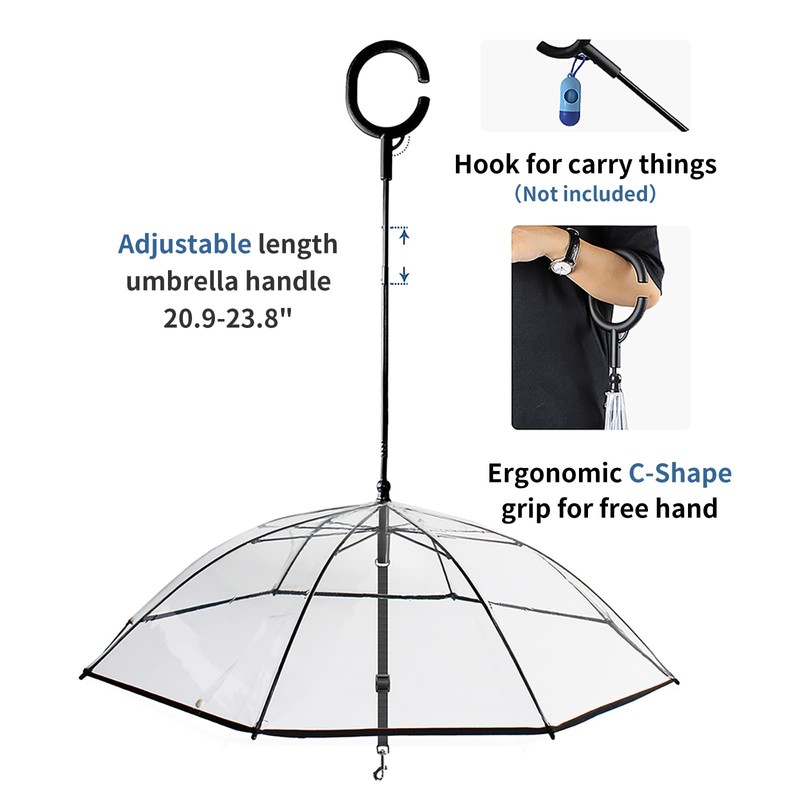 Namsan Small Dog Rain Umbrella, Windproof Rainproof Dog Umbrella with