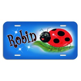 Ladybug Love Bug Auto License Plate Personalize Any Name or Text Many Colors