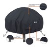 Classic Accessories Water-Resistant 30 Inch Round Fire Pit Cover, Patio