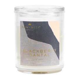Main + Mesa 11.5 oz. Lidded Glass Candle, Blackberry Santal