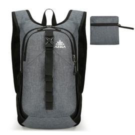 FUNANASUN Hiking Backpack, Small, 16L Foldable Backpack with Back Ventilation, gray