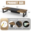 WESTREE Dual Monitor Stand Riser, Wood and Steel Multi-Purpose Desktop
