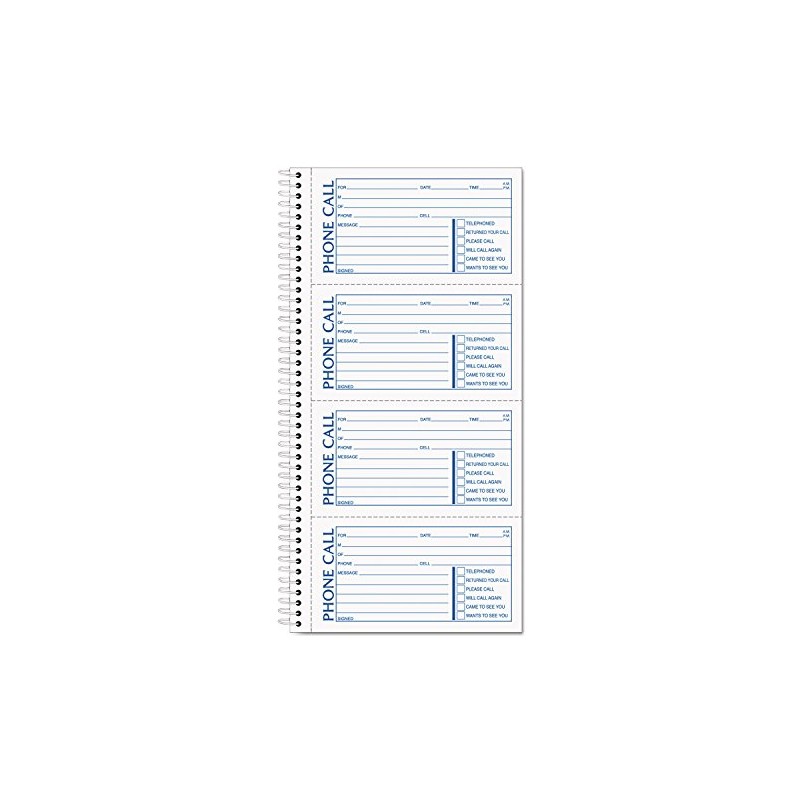 TOPS Phone Message Forms Book, Carbonless Duplicate, 2.75 x 5