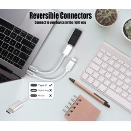 Tek Styz OTG USB-C 3.0 Adapter (2 Pack) Compatible with Lava Agni 5G to Quick Multi-Use Functions to Backup, Keyboard, mice, Thumb Drives, Saves, More (White)