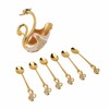 Swan Dinnerware Set Metal Tableware Cutlery Set Decorative Swan Base
