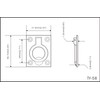 QCAA Solid Brass Large Heavy Rectangular Recessed Flush Ring Pull,