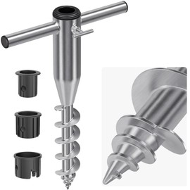 Lifeswell Beach Umbrella Sand Anchor, Heavy Duty Screw Anchor for Sand & Grass, Portable In-Ground Windproof Base with 3 Sleeve Design, Fully Welded Holder Fits 1" to 2" Outdoor Umbrella Poles