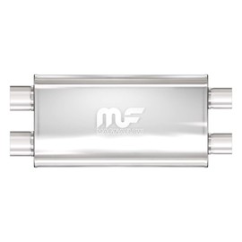 MagnaFlow Performance Exhaust Muffler 12599: 3"/3" Inlet/Outlet, 5x11x22" Oval, Stainless Steel, Satin Finish