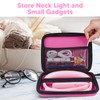Pink Neck Light with Storage Case, 10-80Hrs Eye-friendly Book Reading