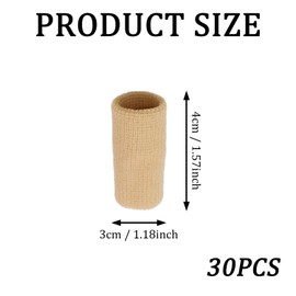 SYEYCW 30 Pcs Finger Compression Sleeves, Finger Support Protector for Arthritis, Elastic Thumb Support Brace Protector, Sports Compression Aid Sleeves for Relieving Pain, for Basketball, Volleyball