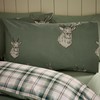 Catherine Lansfield Stag Check Reversible Single Duvet Cover Set with