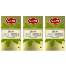 Galil Senna Tea – Caffeine-Free Herbal Tea, Certified Kosher Tea – Non-GMO Senna Teabags 20 Count, 60 Tea Sachets Total (Pack of 3)