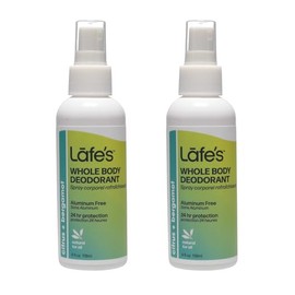 Lafe's Natural Deodorant | 4 Ounce Whole Body Non-Aerosol Deodorant Spray | Aluminum, Paraben, & Baking Soda Free | Citrus & Bergamot (Pack of 2)