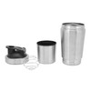 Protein Shaker Bottle with Scale Portable Stainless Steel Double Section