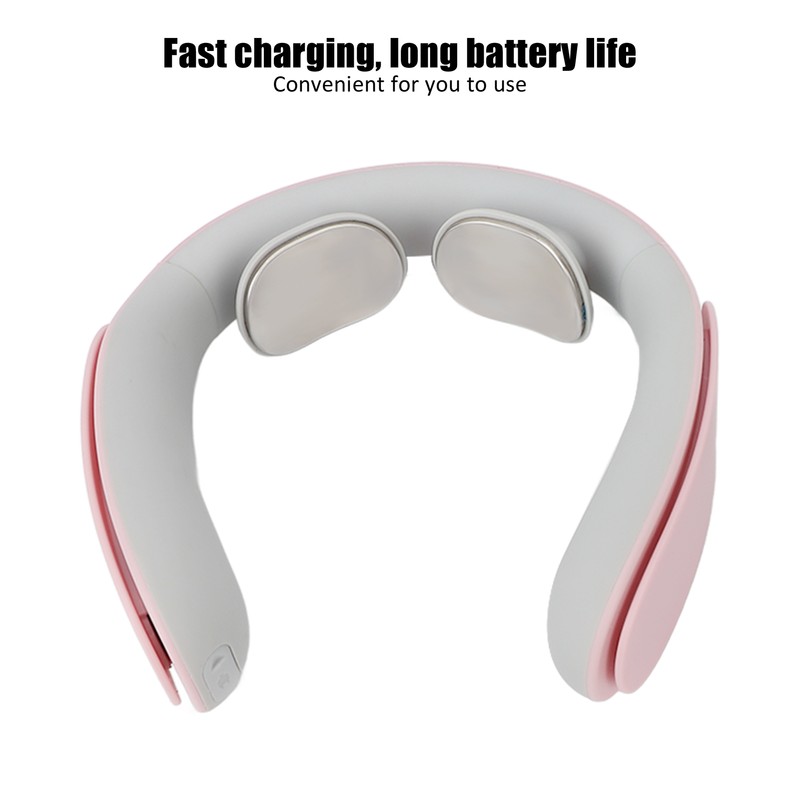 Electric Neck Massager Cordless USB Rechargeable Hot Compress Vibration Neck