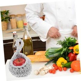 SHOWERORO Multi-purpose Wall Hanging Basket Kitchen Fruit Veg Storage Woven Basket Wall Decor