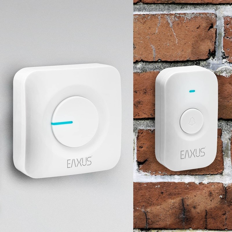 Eaxus® Wireless Doorbell, 52 Melodies, LED Display, IP56 Waterproof, for