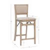 Linon Keira Folding Counter Stool Fabric Padded Back & Seat
