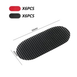 Pack of 12 Hair Fixing Stickers, Stickers for Broken Hair, Hair Clips for Pony Hairstyle, Hair Separator, Hair Styling Stickers, Hair Cutting Tools, Hairdressing Accessories (Black, Red)