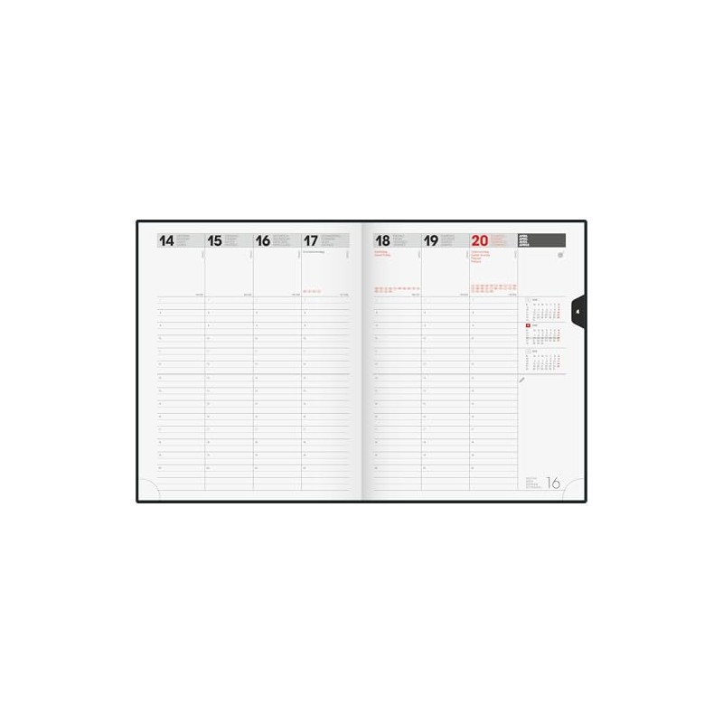 BRUNNEN Book Calendar Model Manager Wt 7 weektimer 2026 |