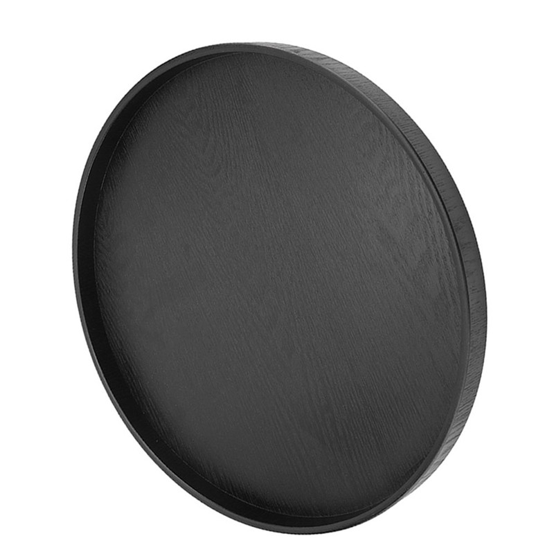 Round Shape Solid Wood Tea Coffee Snack Food Meals Serving