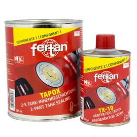 FERTAN Tapox 2-component tank sealing, tank, rust, car, motorcycle, tank coating, inner coating, tank restoration
