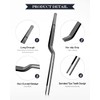 10-inch Cooking Tweezer and Offset Tweezer Set, Tongs Precision Serrated