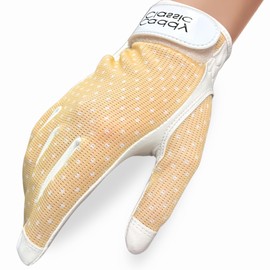 Caddy Classic Ladies Golf Glove Women | Various Stylish Mesh Design for High Breathability | Womens Golf Gloves Left Hand & Right Hand | Premium Leather Construction for Comfortable Fit