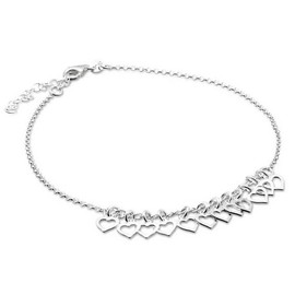 Vinani Anklet Silver Fhr Hearts