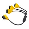 OLLGEN 1.6ft/50cm OBD2 Splitter Cable,3 Way OBD-II Extension Cable,Full 16