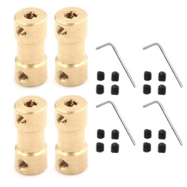 4PCS 4mm to 4mm Bore Rigid Coupling Set Screw, Shaft Coupler Connector for Airplane Boat Motor Accessories Electric Car Toy
